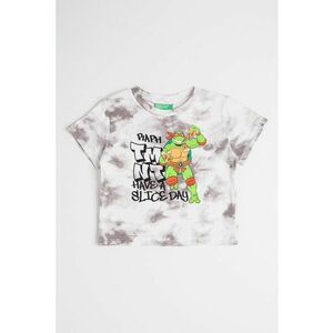 Tricou cu model si decolteu la baza gatului imagine