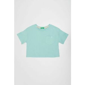 Tricou de bumbac cu buzunar pe piept imagine