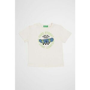 Tricou cu decolteu la baza gatului si imprimeu pe partea din spate imagine