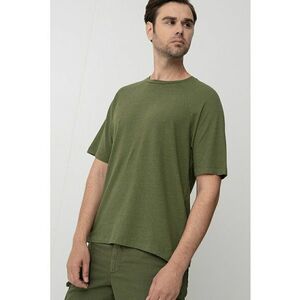 Tricou din amestec de in cu maneci raglan imagine