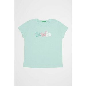Tricou de bumbac cu logo stralucitor imagine