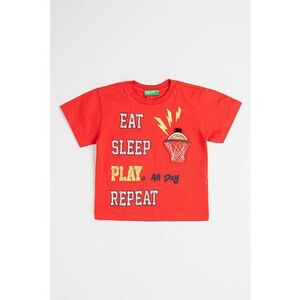 Tricou de bumbac cu imprimeu grafic imagine