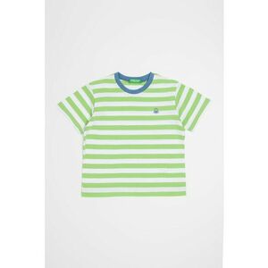 Tricou de bumbac cu model in dungi imagine