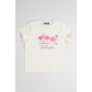 Tricou de bumbac cu decolteu la baza gatului imagine