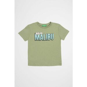 Tricou cu decolteu la baza gatului si imprimeu pe partea din spate imagine