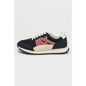 Pantofi sport din material textil cu insertii de piele intoarsa sintetica imagine