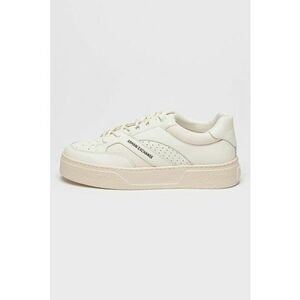 Pantofi sport de piele cu platforma si insertii textile imagine