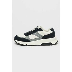 Pantofi sport de piele ecologica cu garnituri din material textil imagine