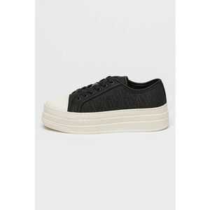 Pantofi sport cu talpa flatform si model logo imagine
