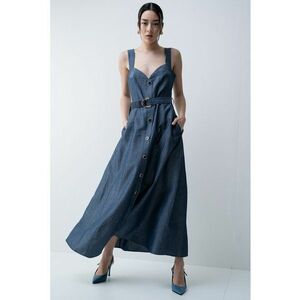 Rochie-camasa maxi din lyocell si in imagine
