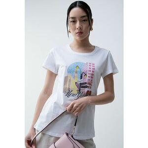 Tricou din bumbac cu design grafic imagine