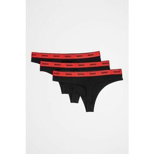 Set de chiloti tanga cu banda cu logo in talie -3 perechi imagine