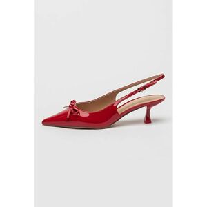 Pantofi de piele ecologica cu toc kitten si var ascutit Voguie imagine