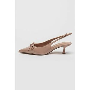 Pantofi de piele ecologica cu toc kitten si var ascutit Voguie imagine