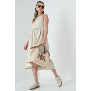 Rochie midi cu decolteu halter imagine