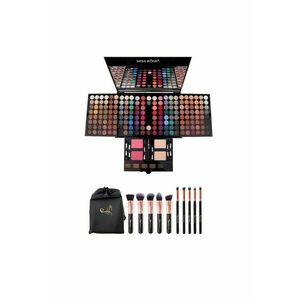 Trusa de machiaj 180 culori cu set 10 pensule make up imagine