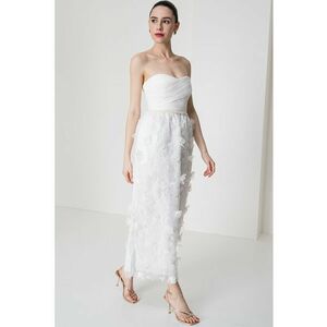 Rochie cu broderie si margele - fara maneci imagine