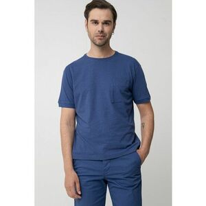 Tricou din amestec de in cu buzunar aplicat pe piept imagine