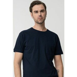 Tricou din amestec de in cu buzunar aplicat pe piept imagine