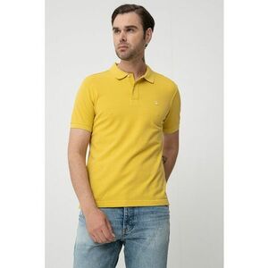 Tricou polo regular fit cu aspect pique imagine