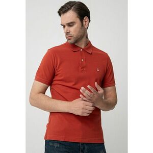 Tricou polo regular fit cu aspect pique imagine