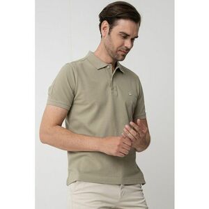 Tricou polo regular fit cu aspect pique imagine