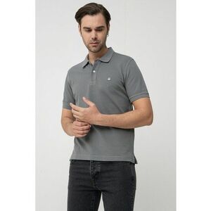 Tricou polo regular fit cu aspect pique imagine
