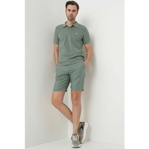 Tricou polo regular fit cu aspect pique imagine