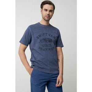 Tricou de bumbac cu imprimeu grafic si text imagine
