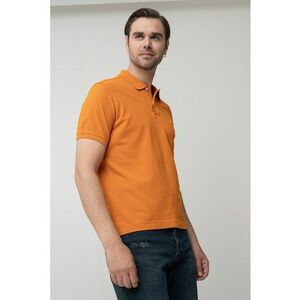 Tricou polo regular fit cu aspect pique imagine