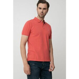 Tricou polo regular fit cu aspect pique imagine