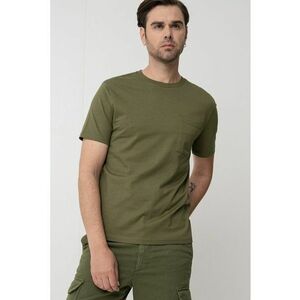 Tricou cu decolteu la baza gatului si buzunar pe piept imagine