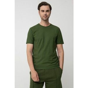 Tricou de bumbac cu decolteu la baza gatului imagine