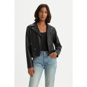 Jacheta biker slim fit de piele ecologica imagine