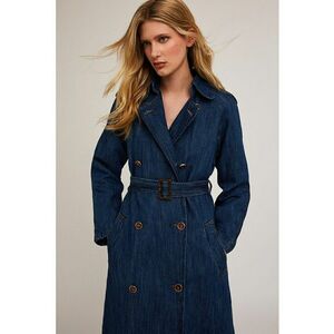 Trenci din amestec de in si denim imagine