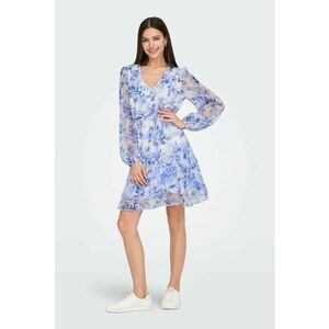 Rochie dama - cu maneci cu croiala - Poliester - Albastru imagine