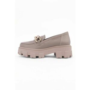 Pantofi loafer din piele cu detaliu cu lant metalic Astra imagine