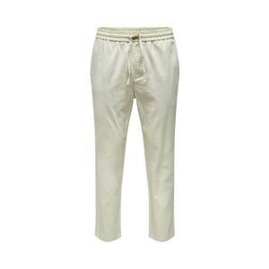 Pantaloni conici din amestec de in cu snururi imagine