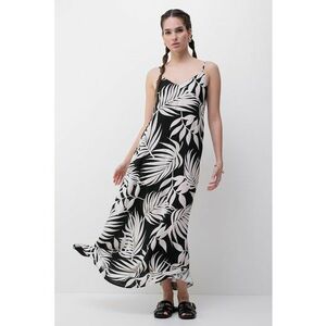 Rochie lunga cu animal print si decolteu in V imagine