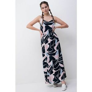 Rochie lunga cu animal print si decolteu in V imagine