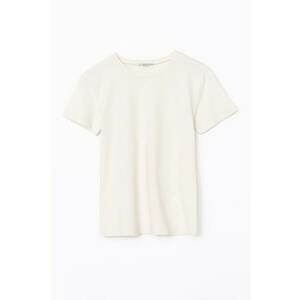 Tricou din bumbac cu decolteu la baza gatului imagine