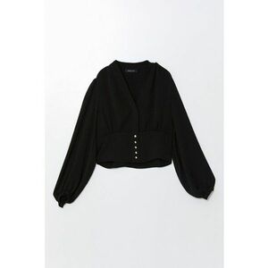 Bluza crop cu decolteu in V imagine