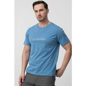 Tricou de bumbac cu decolteu la baza gatului imagine