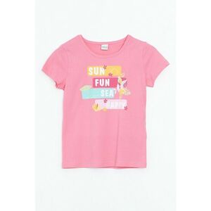 Tricou din bumbac cu imprimeu text imagine