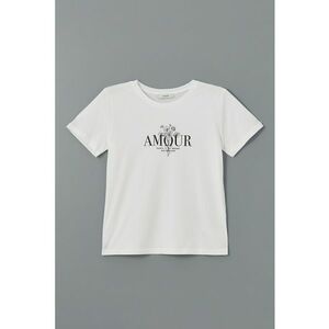 Tricou din bumbac cu model text imagine