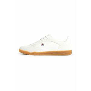 Pantofi sport din piele cu detaliu logo - Alb fildes - Crem - imagine