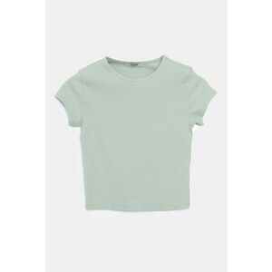 Tricou crop din amestec de bumbac imagine