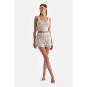 Pantaloni scurti din amestec de modal cu talie inalta imagine
