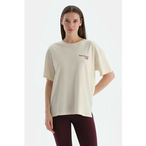Tricou lejer cu imprimeu text pe piept imagine
