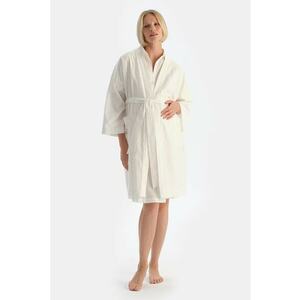Rochie de seara din bumbac - pentru gravide - Alb murdar - imagine
